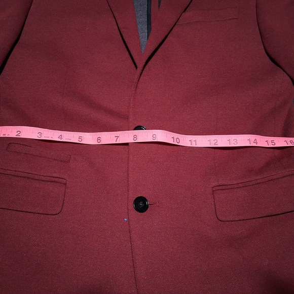 Express  Men Blazer Size 36 R Color Guindo - Picture 5 of 8